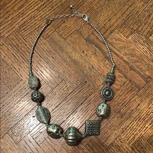 Silver Colored Beaded Necklace